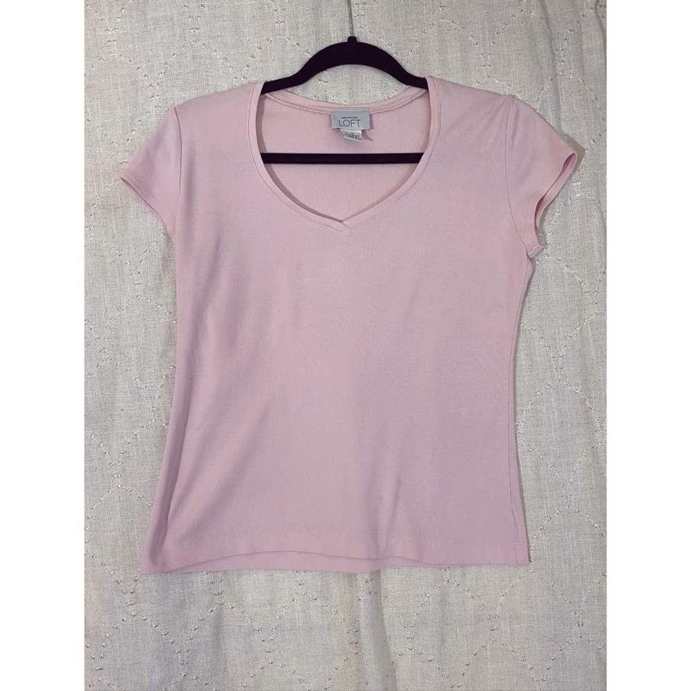 Ann Taylor LOFT pink shirt